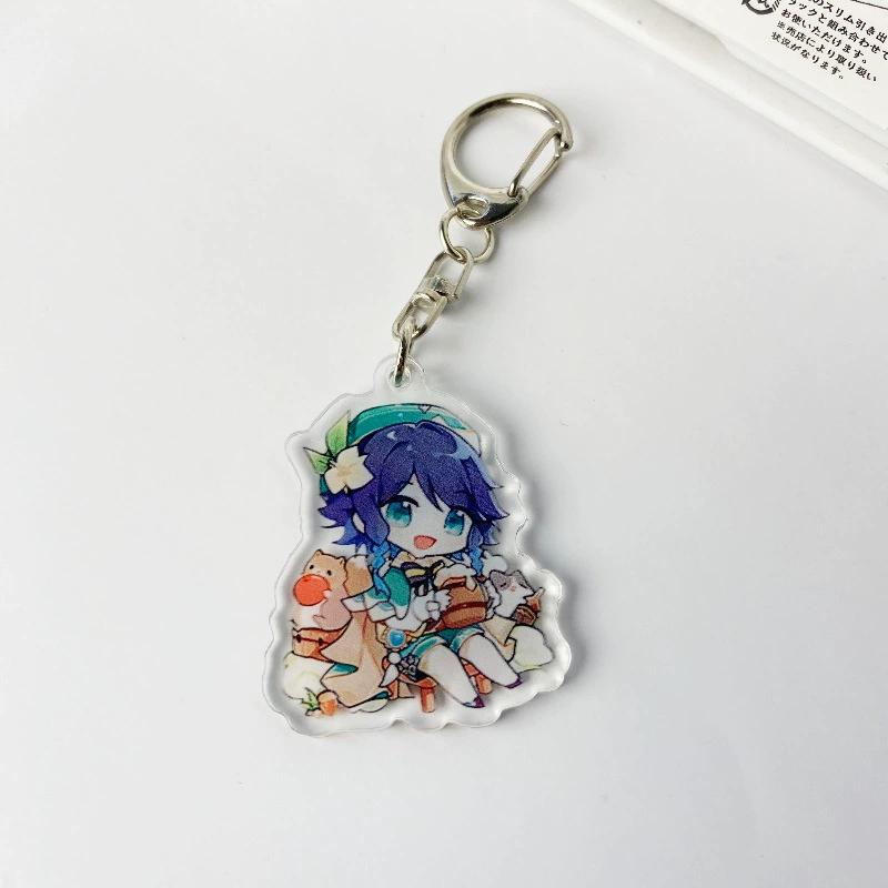Подвеска-брелок Genshin Impact Game Наксида Венди Чжун Лижун Кэ Ли, Рассеянные солдаты, Генерал Гром, Инь