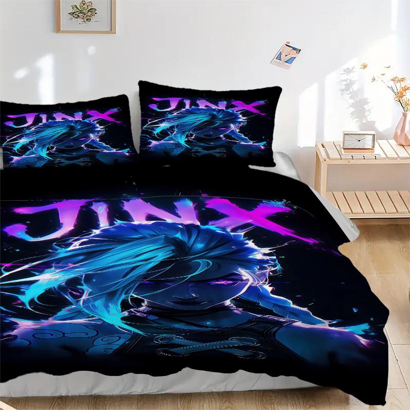 3 шт. Комплект постельного белья Jinx Home - Универсальный трехсекционный комплект для спальни, гостевой комнаты, гостиной, декора отеля - Идеальный подарок для фанатов, путешественников, Da