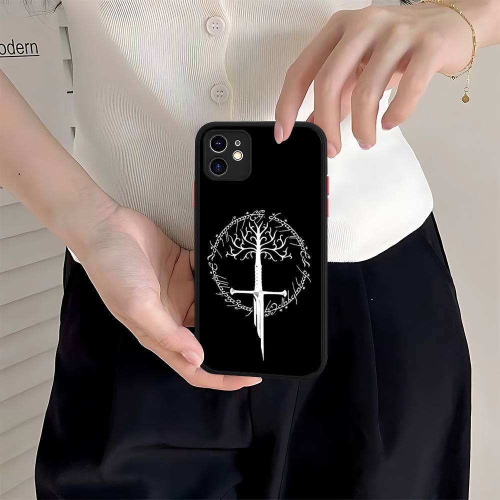 Чехол для телефона Властелин К-К Колец Для IPhone 16e 16 15 14 13 12 11 Pro Max X XS MAX Plus Матовый чехол Spuerstar