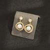 South Korea Dongdaemun S925 silver needle French natural pearl earrings simple new short earrings feminine jewelry