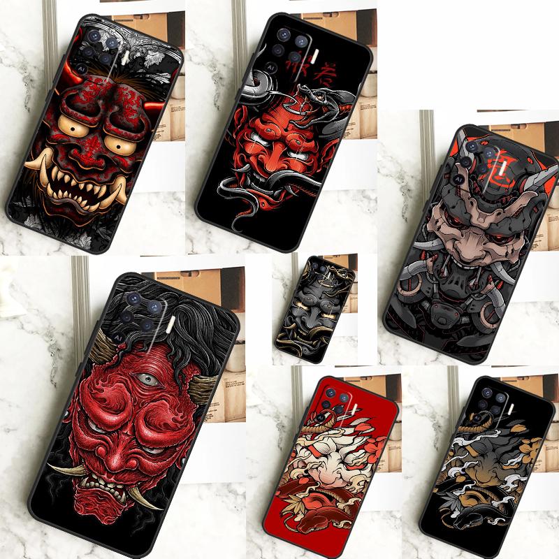 Японская маска Хання для OPPO A53S A57S A54S A38 A78 A58 A79 A15 A17 A77 A16 A76 A96 A52 A72 A5 A9 A94 A74 чехол