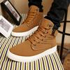 Fashion Men's Boots 2024 Autumn New Korean Version Men's Shoes High Top Skateboard Shoes Retro Platform Casual Lace Up Men Fashion Boots