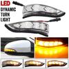2Pcs Dynamic Amber Side Mirror Sequential Signal Lights For Toyota Venza Corolla