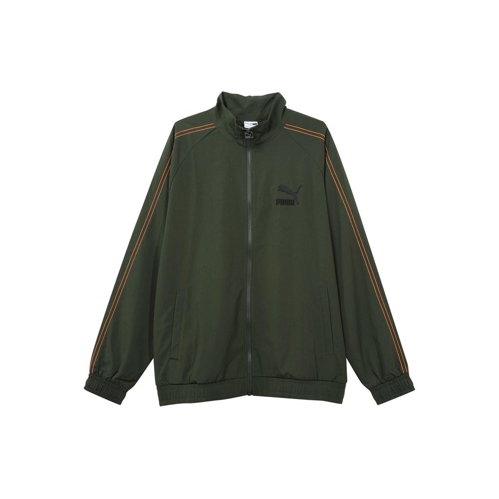 Puma Striped Breathable Casual Jacket Men Jackets Green 623023-31