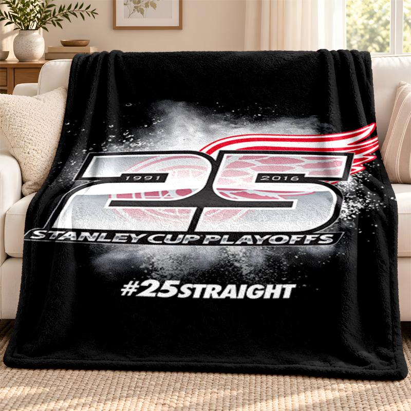 Detroit Red Wings blanket Flannel Blanket Soft Cozy Plush Throw for Sofa Bed Lightweight Home Decoration Outdoor camping