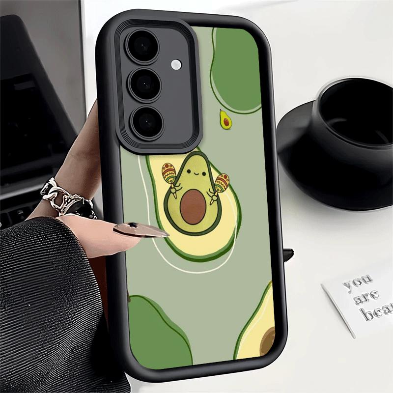 Чехол для телефона Samsung Galaxy A17 A16 A15 A14 A13 Мультяшный Милый Авокадо A56 A36 A26 A55 A35 A25 A54 A34 A24 A53 A33 A23 A07 A06