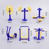 3PCS/Set Yellow&Blue Outdoor Sports Model Scene Model Sand Table Model Mini Dollhouse Scenes  Gift