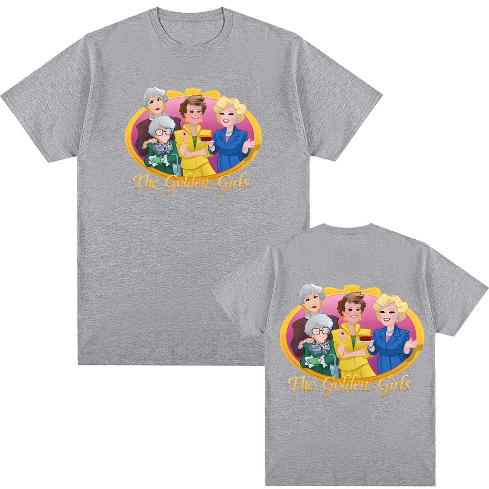 Golden Girl T-shirt O-neck Tee-shirt Cartoon Print Fashion Cartoon Comic Tshirt Roupas Femininas Comfortable Tees High Quality