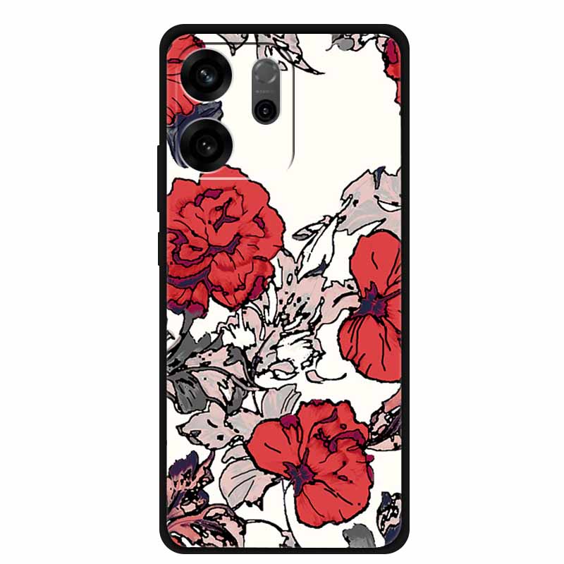 For Oppo Reno14 F Case 3D Flowers Emboss Phone Cases for Oppo Reno 14 F Reno14F 5G Back Protective Covers Soft Silicone Bumper