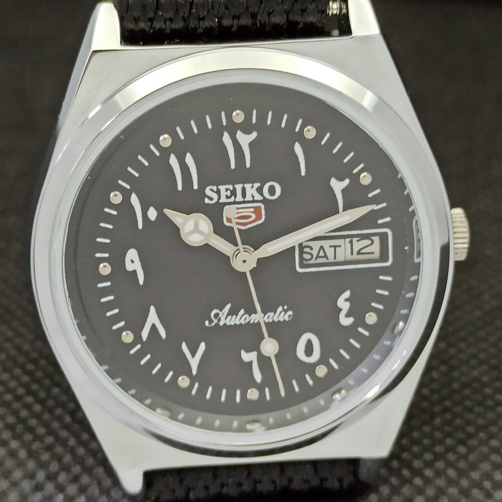 ВОССТАНОВЛЕННЫЕ ВИНТАЖНЫЕ МУЖСКИЕ ЧАСЫ SEIKO 5 AUTOMATIC JAPAN DAY/DATE a 533c-a280038-2