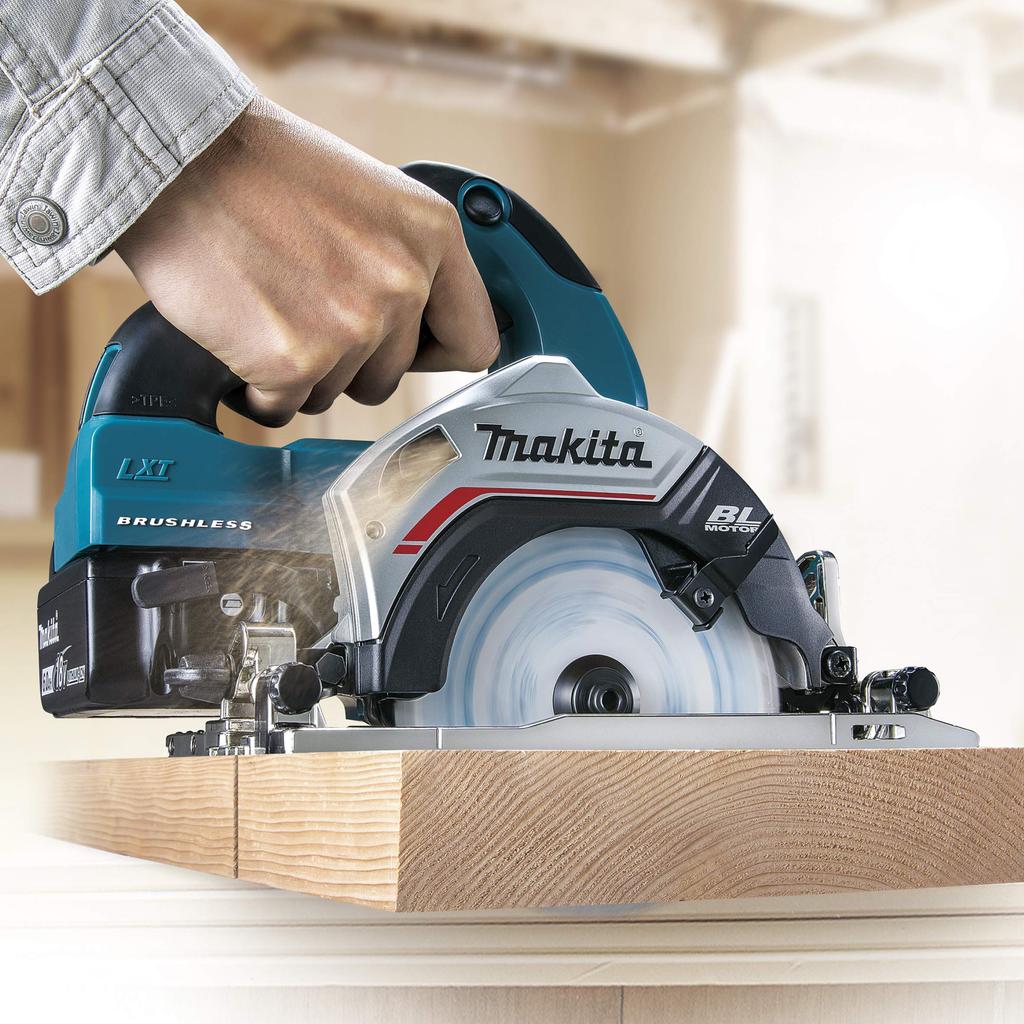 Makita HS473DZ Cordless Circular 125mm Blade 47mm Depth of Wireless Dust Collection Battery Charger and Case Sold Separately Saw, 14.4V, Blue,