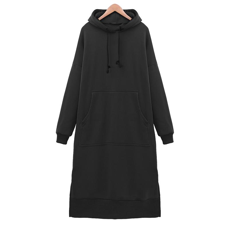 Женская длинная толстовка с капюшоном