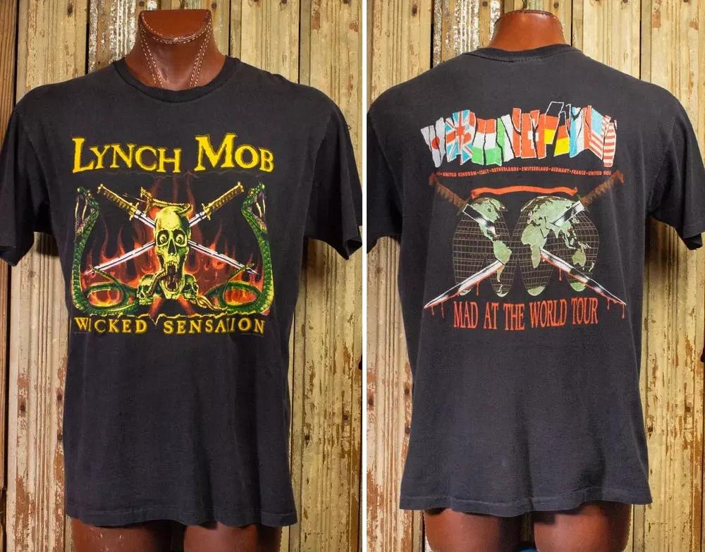 Винтажная футболка в стиле Lynch Mob Mad At The World Tour 1990
