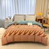 1Pc Geometric Duvet Cover 100% Cotton Thickened Check Bedding Hotel Quality Nordic Style Comforter Cover with Zipper Closure