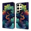 Leather Etui Phone Case for Samsung Galaxy S10E S10 S9 S8 S6 S7 Edge Plus Flip Cover Magnetic Wallet Painted Flower Deer Funda