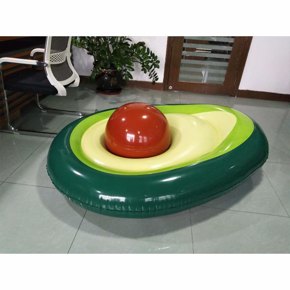 Avocado Swimming Ring With Removable Ball Pool Floats Air Mattress Pool Accessories Toys Inflatable Supplies