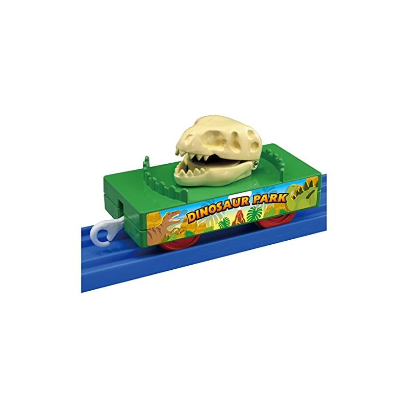 Игрушечный поезд Takara Tomy "Plarail Thomas the Tank Engine Dinosaur Bone Carrier", для детей от 3 лет и старше, соответствует стандартам безопасности игрушек, сертифицирован ST Mark.