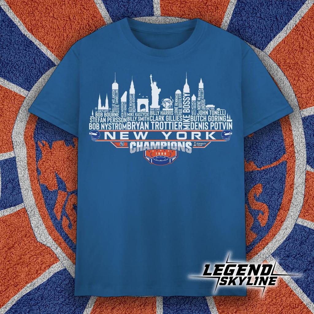 1980 Miracle On Ice Hockey Champions Shirt and kids tshirt - New York Skyline