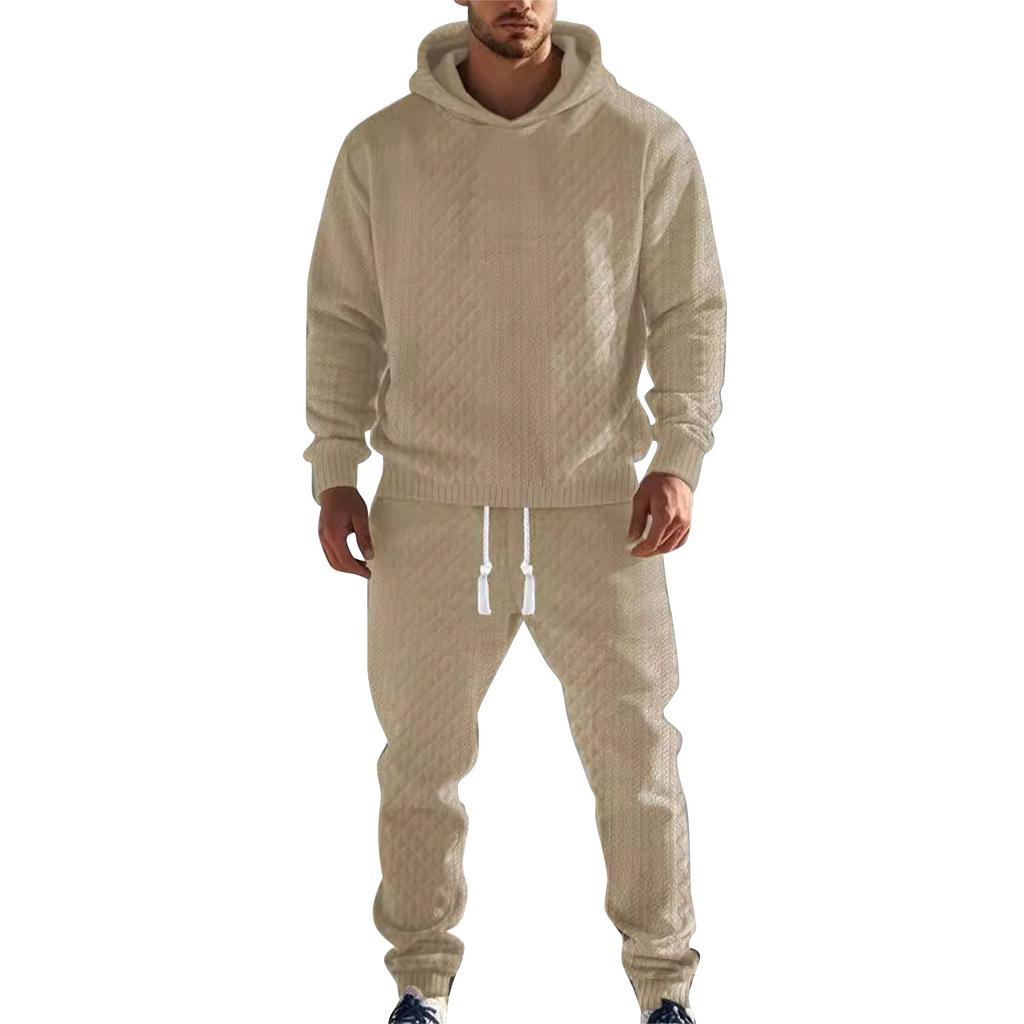 Men'S Casual Hooded Sweatshirt Long Pants Set Casual Two-Piece Set