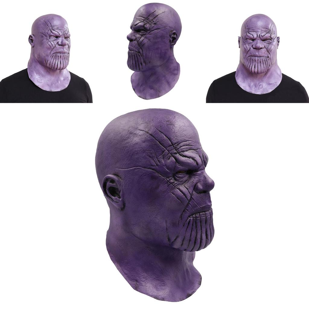 Маска Таноса из Мстителей 4: Финал премиум-качества, косплей, латексный шлем на все лицо для энтузиастов