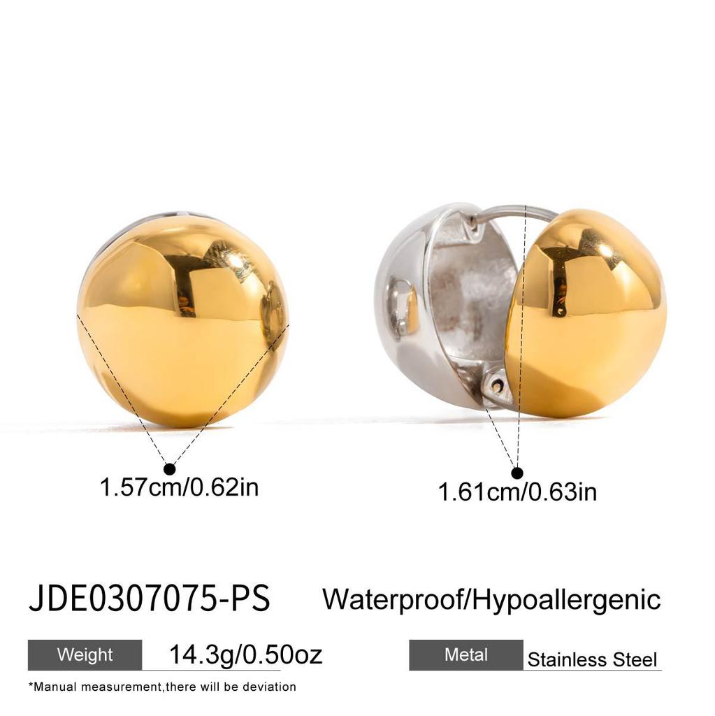 Легкая роскошь высококачественные серьги-гвоздики в форме полых полусфер ювелирные изделия