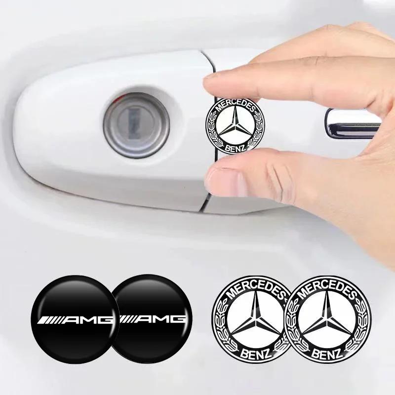 Car Door Lock Keyhole Protection Stickers Emblem For Mercedes Benz W166 W212 W213 W246 W176 W205 C180 W167 A B C E Class GLE GLK WE5