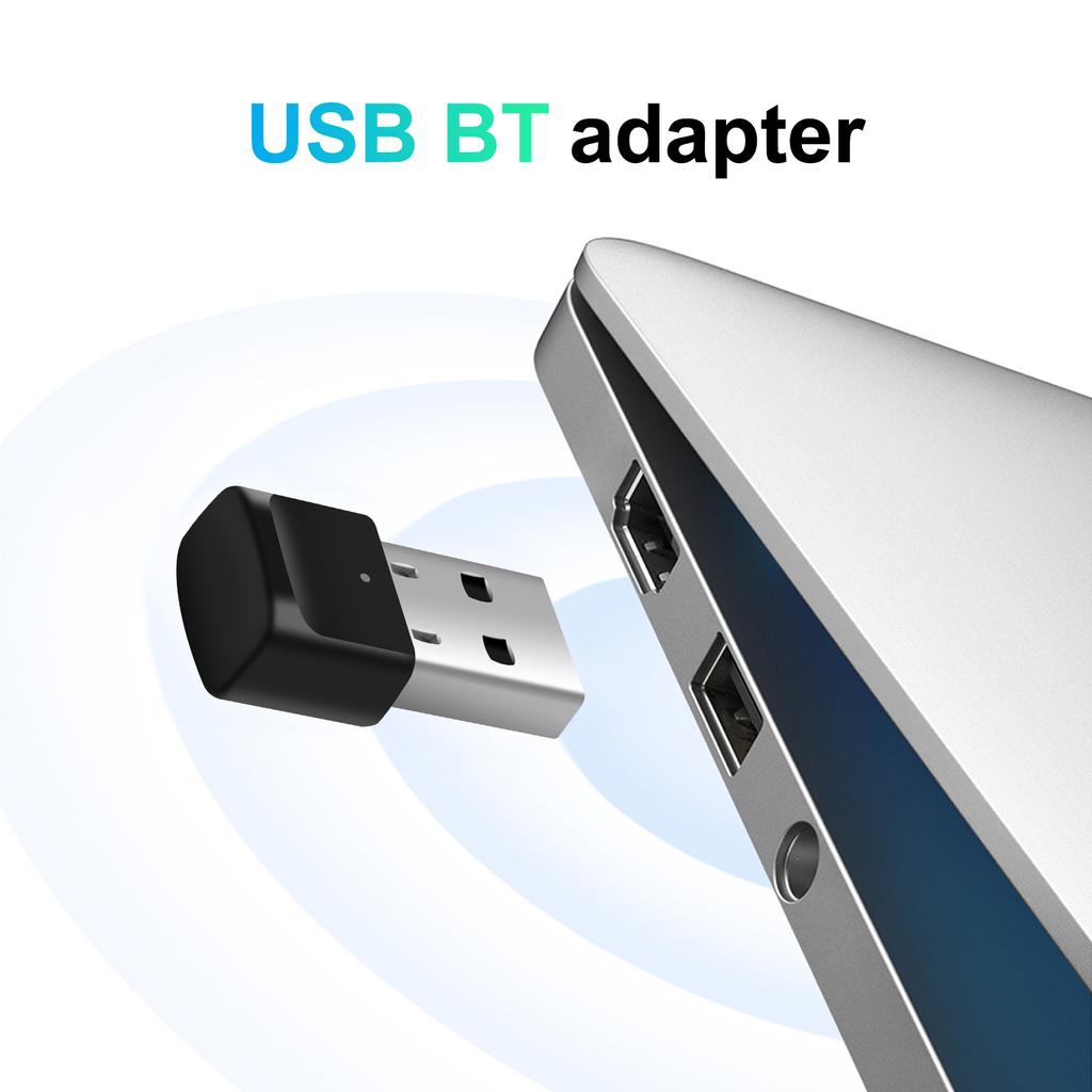 USB BT Transmitter 5.0 Audio Adapter for Video Conferencing and Calls, Plug and Play, Compatible