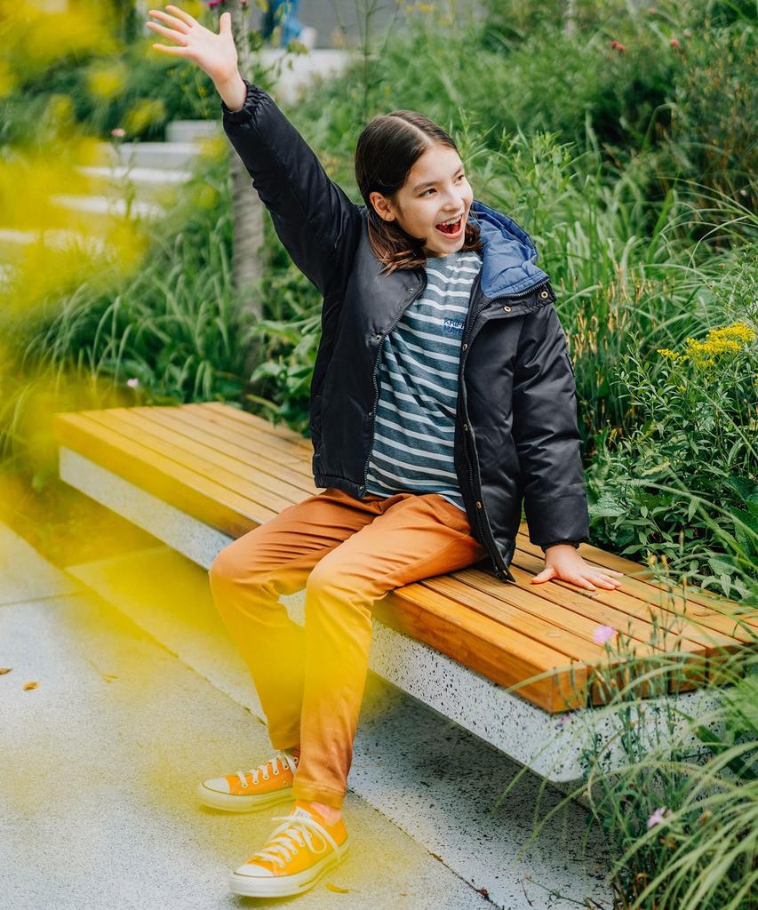 Cliff Mayer Mixture Down Lightly Outerwear for Kids and Size Black Jacket, Water-Repellent, Washable, Juniors, Unisex, 150,