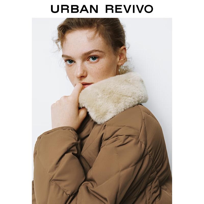 UR Women's Retro Color-block Quilted Down Jacket