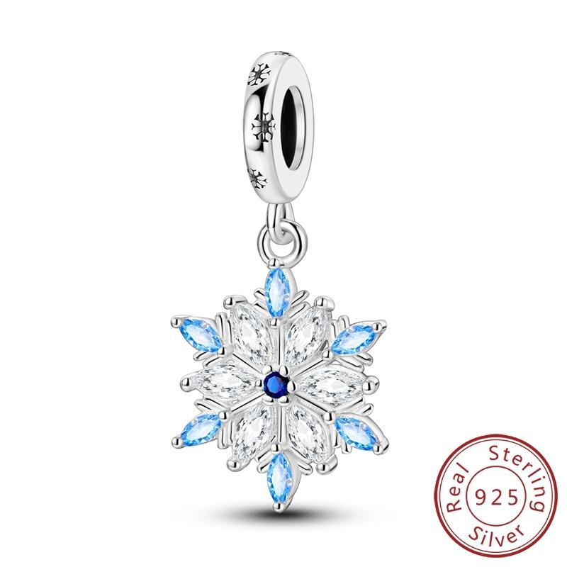 Оригинальные медные шармы-бусины Зимняя снежинка Снеговик Иглу Пингвин Подвеска Подходит для браслетов-шармов Женские украшения Подарок