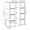 Modular Wardrobe with 9 Compartments 109 x 36.5 x 143 cm White