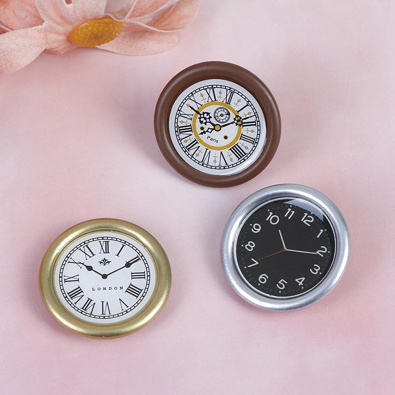 1:12 кукольных миниатюрных настенных часов, кукольный домик, миниатюрные игрушки для домашнего декора