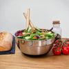 1 шт. Салатник Миски для смешивания с крышками и нескользящими основаниями Набор мисок для смешивания из нержавеющей стали для выпечки Вкладывающиеся миски для хранения