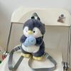 Plush Toy Children School Bag Plush Animal Shoulder Bag Simple Penguin Backpack  Lady