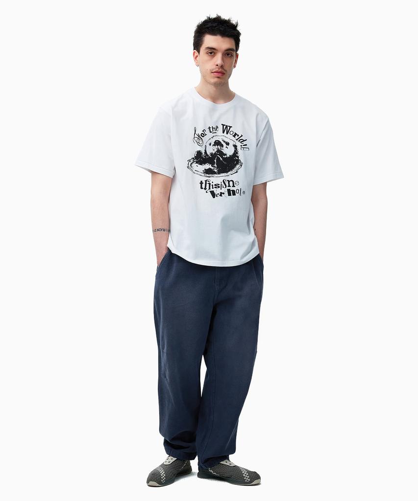 THISISNEVERTHAT Overdyed Twill Pant Dusty Blue