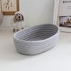 Cotton Rope Storage Basket Storage Box Desktop Hand-Woven Storage Basket Oval