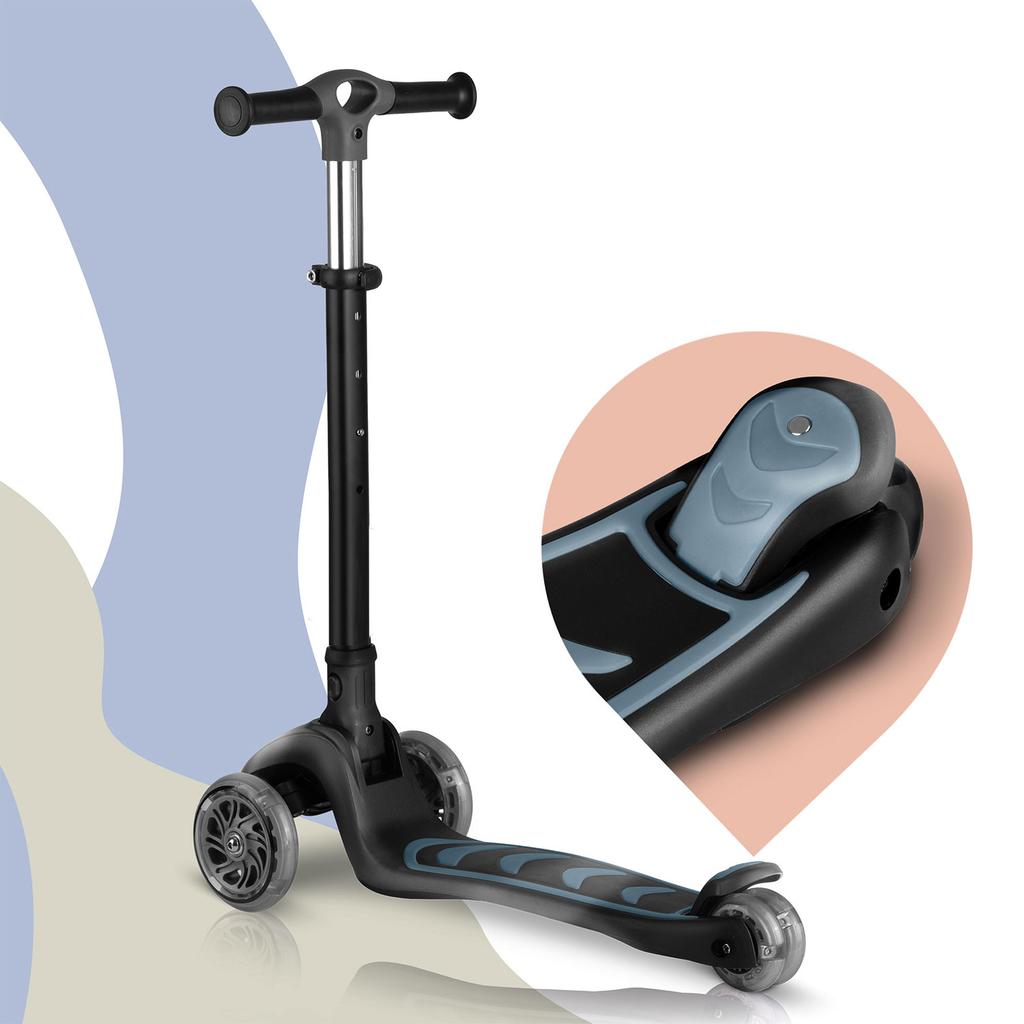 Nukido Flippo Three-Wheeled Scooter For Children With A Balance Seat - Black