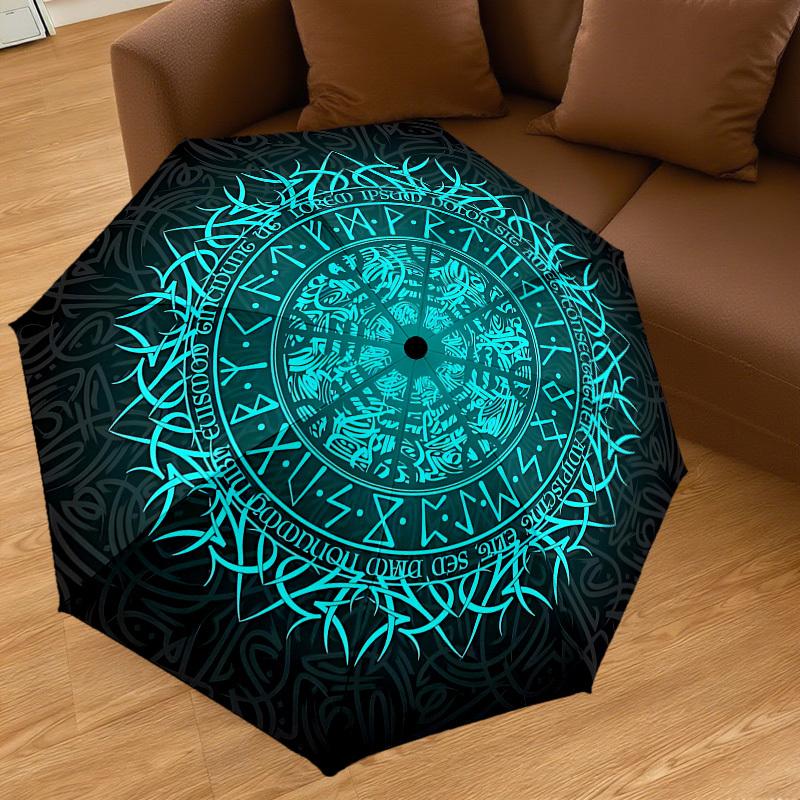 1PC Circles Symbols Umbrella-8-Rib Reinforced, Automatic Open, Lightweight & Durable, Cute Fashion Accessory for Outdoor-T179