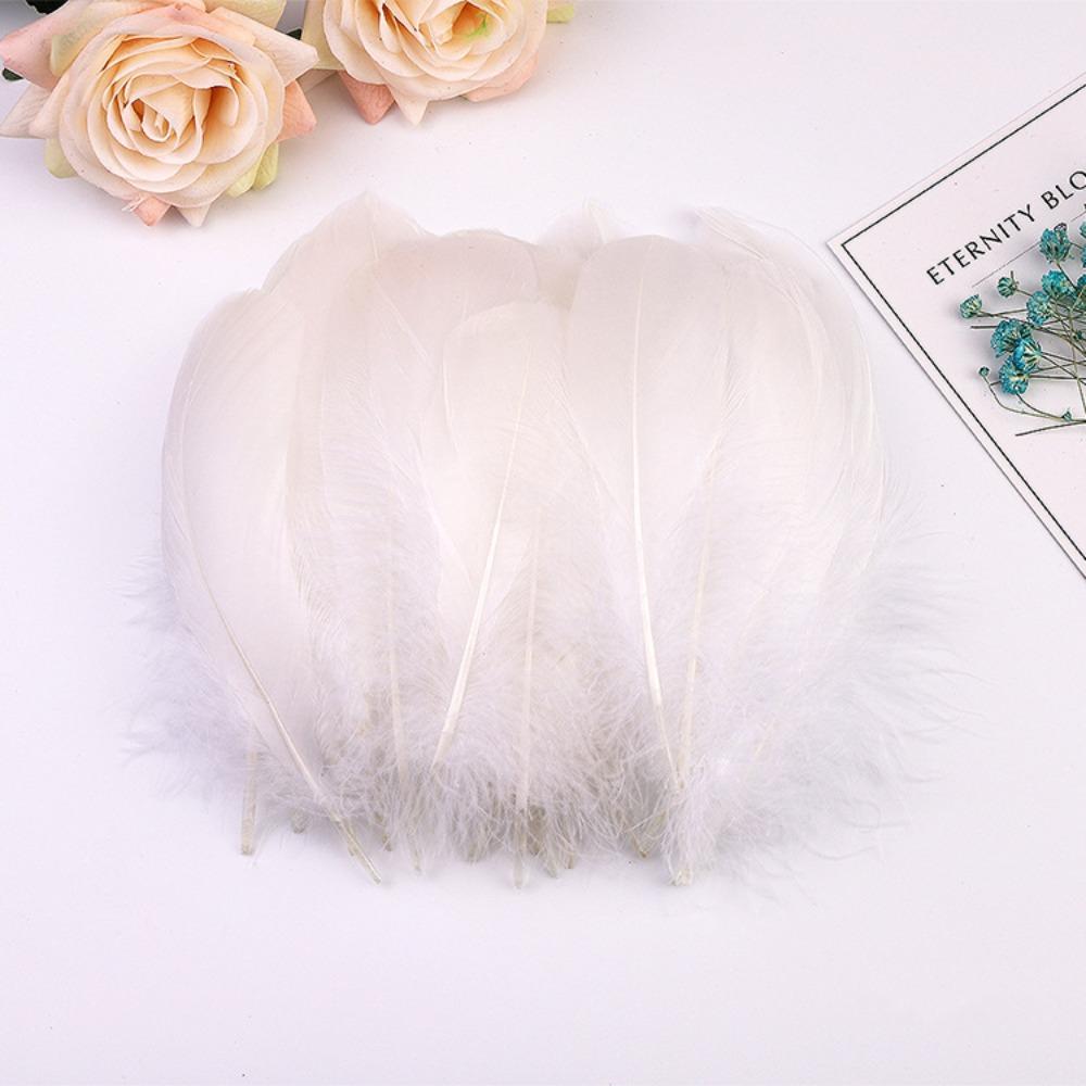 50PCS 12-18cm Goose Feathers Natural Dream Catcher Feathers  Wedding Party Handicraft Accessories