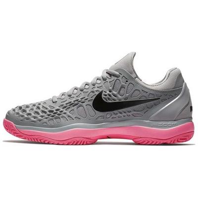 Nike Кроссовки для бега Zoom Cage 3, устойчивые к истиранию, легкие, износостойкие, низкие, унисекс, серый/черный 918193-013