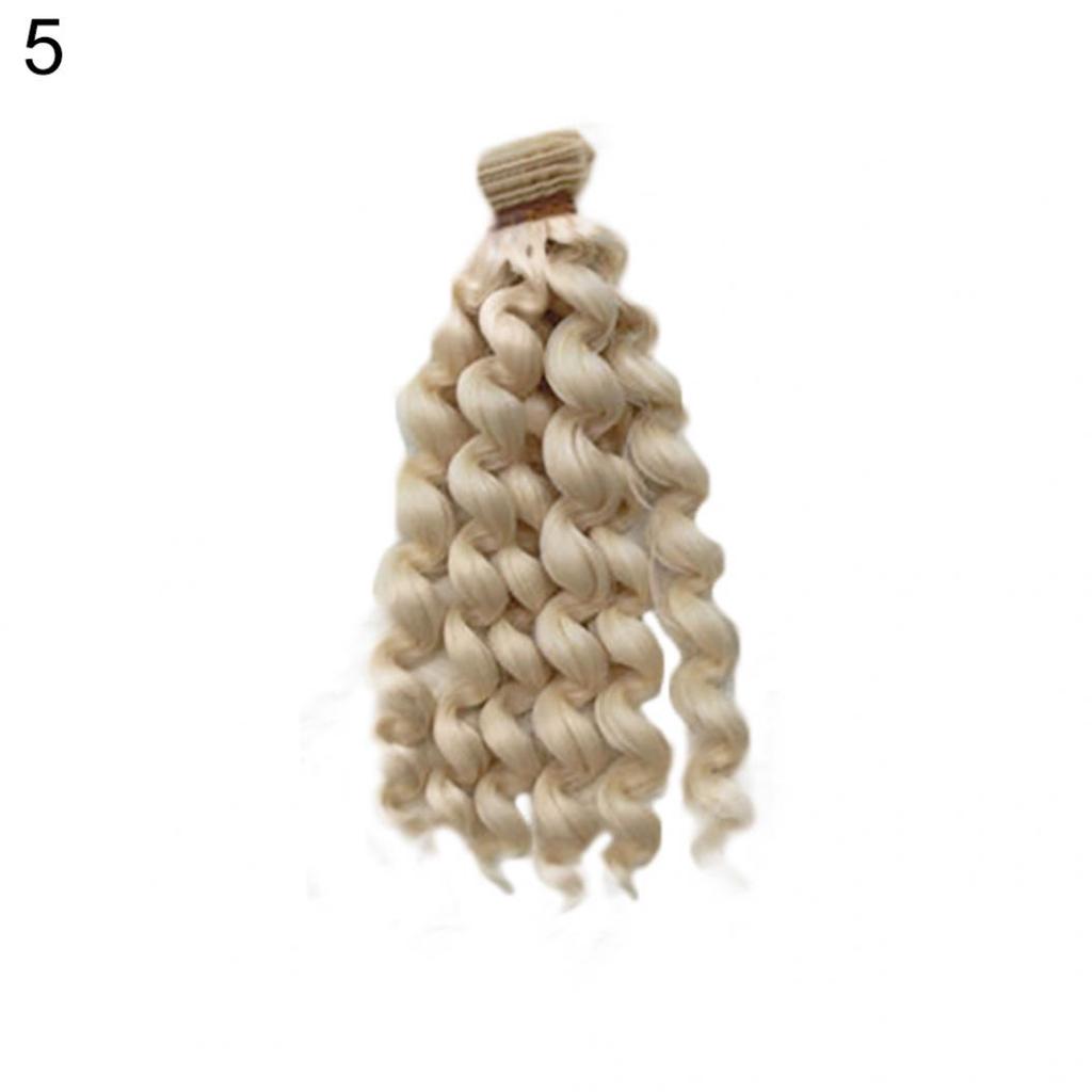 Fashion Mini Ringlet Curly 20cm Hair Tresses Doll Wig Kids Toy Baby Girls Gift