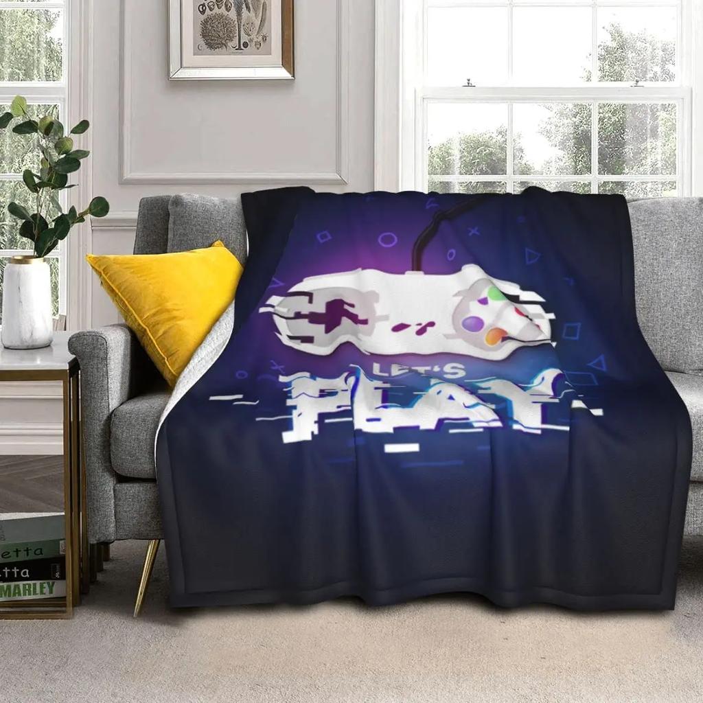 Плед для геймпада, классный игровой подарок для мальчиков, плед для игрового контроллера, мягкий фланелевый плед для дивана для детей.