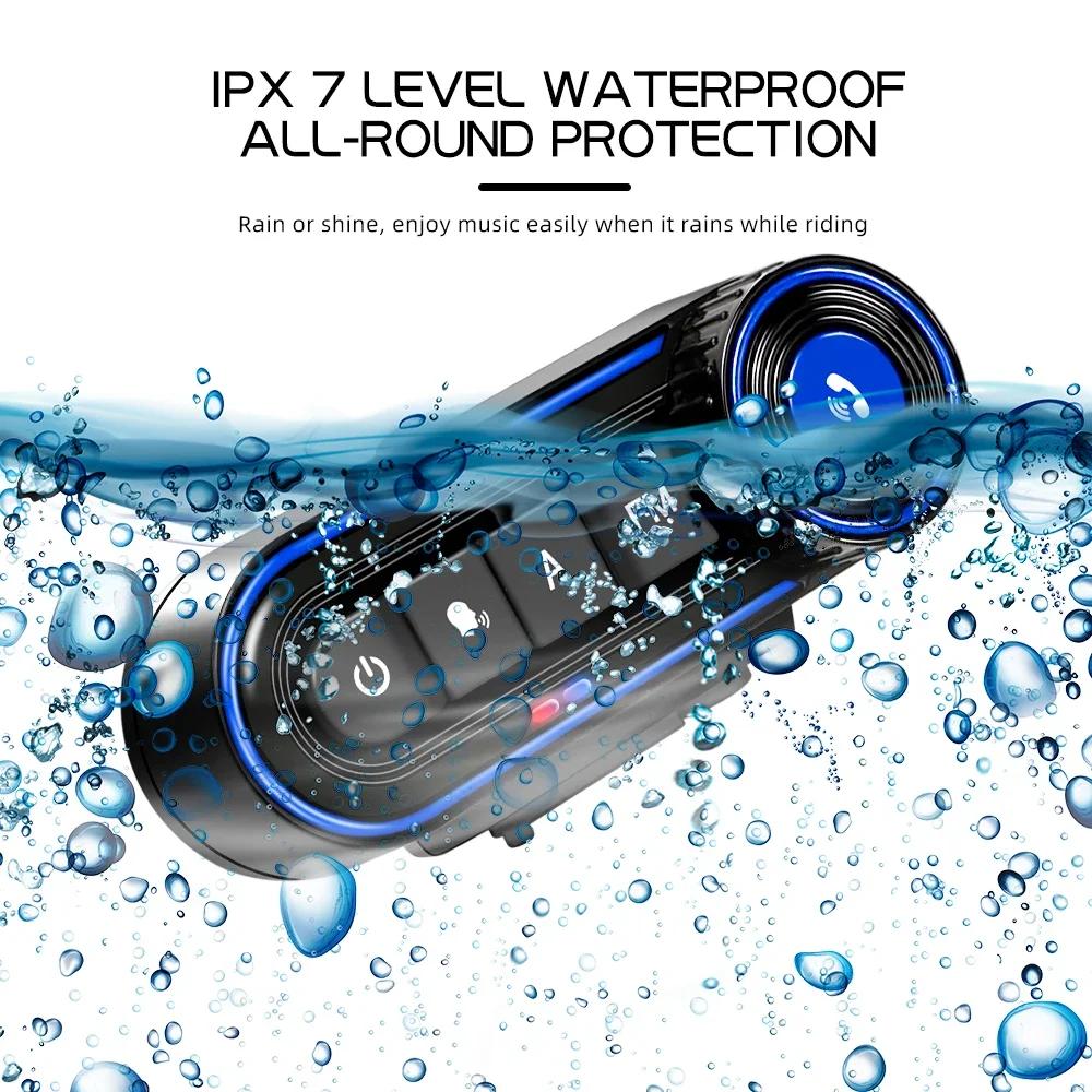 BT36 Motorcycle Helmet Headset BT 5.3 Wireless Headphone Handsfree Stereo Earphone Speaker Noise Reduction With Radio FM