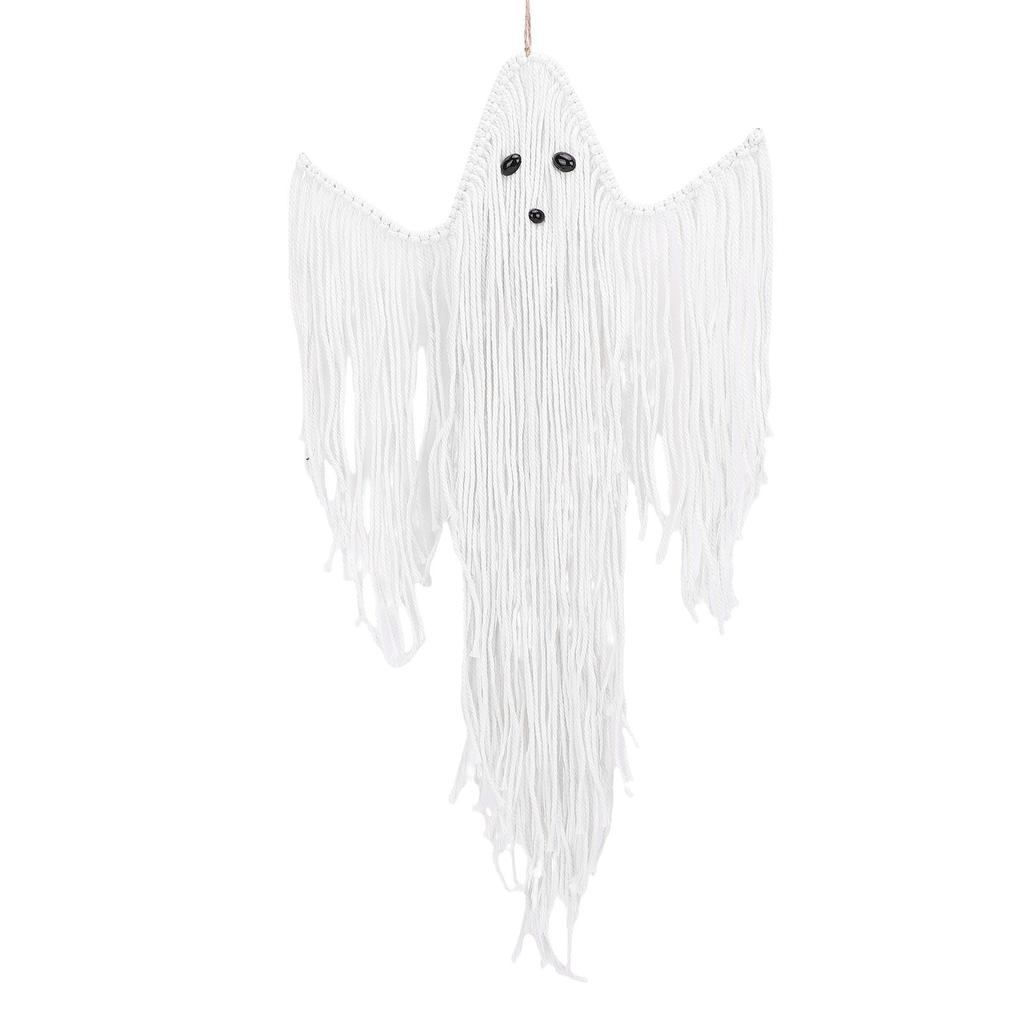 Подвесное украшение-призрак в жутком бохо-стиле, ручной работы из хлопковой веревки, для настенного искусства, праздничной двери, окна