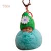 VANA Shop Cute Sleeping Baby Fluffy Pompom Plush Doll Hanging Pendant Key Ring Keychain