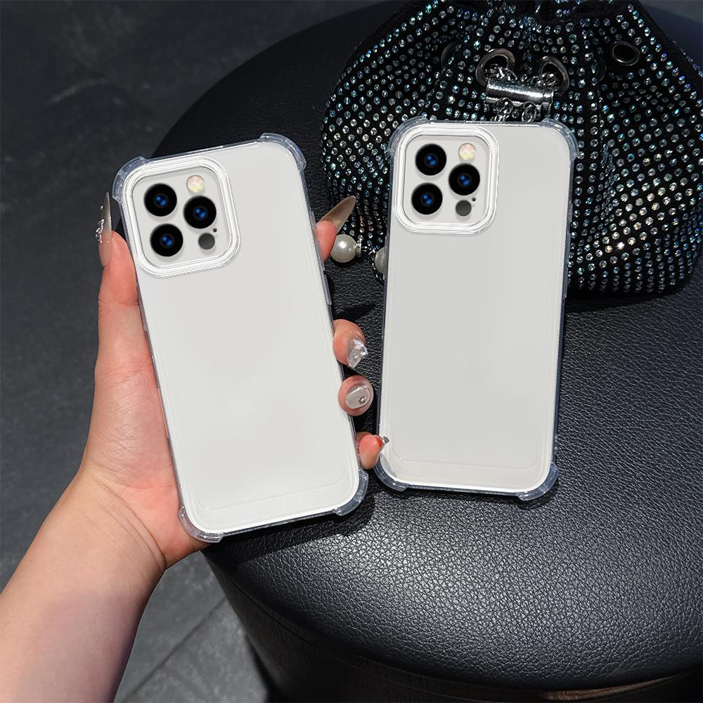 Роскошный противоударный прозрачный мягкий чехол для iPhone 16 13 15 Pro Max SamsungS25 S23 Ultra A35 A16 A54 Redmi 13C Note 12 Pro Moto G52 бамперы чехлы-чехлы
