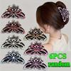 high quality7pcs Women'S Elegant Rhinestone Hair Picks Set - Multi-Color Sparkling Hair Clips with Intricate Floral, Star & Butterfly Designs, Secure