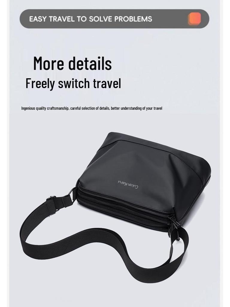 Мужская модная водонепроницаемая сумка кроссбоди из ткани Оксфорд: Деловая, Повседневная, Сумка через плечо для поездок, Путешествий