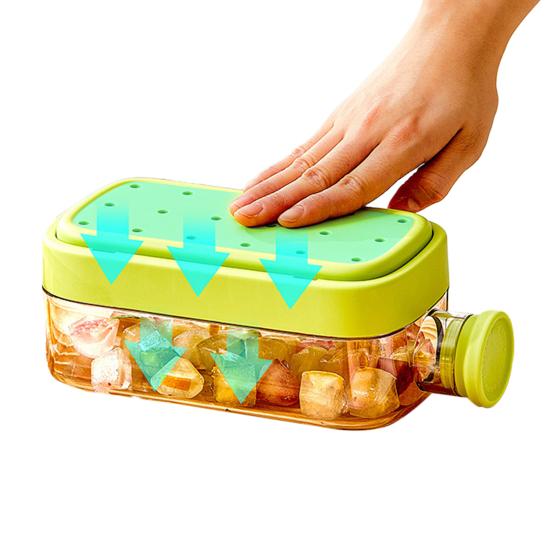 Лоток для льда с крышкой, эффективная форма для приготовления льда для морозильника, легкое извлечение, бесконтактная заливка кубиков льда для напитков, кофе, коктейлей