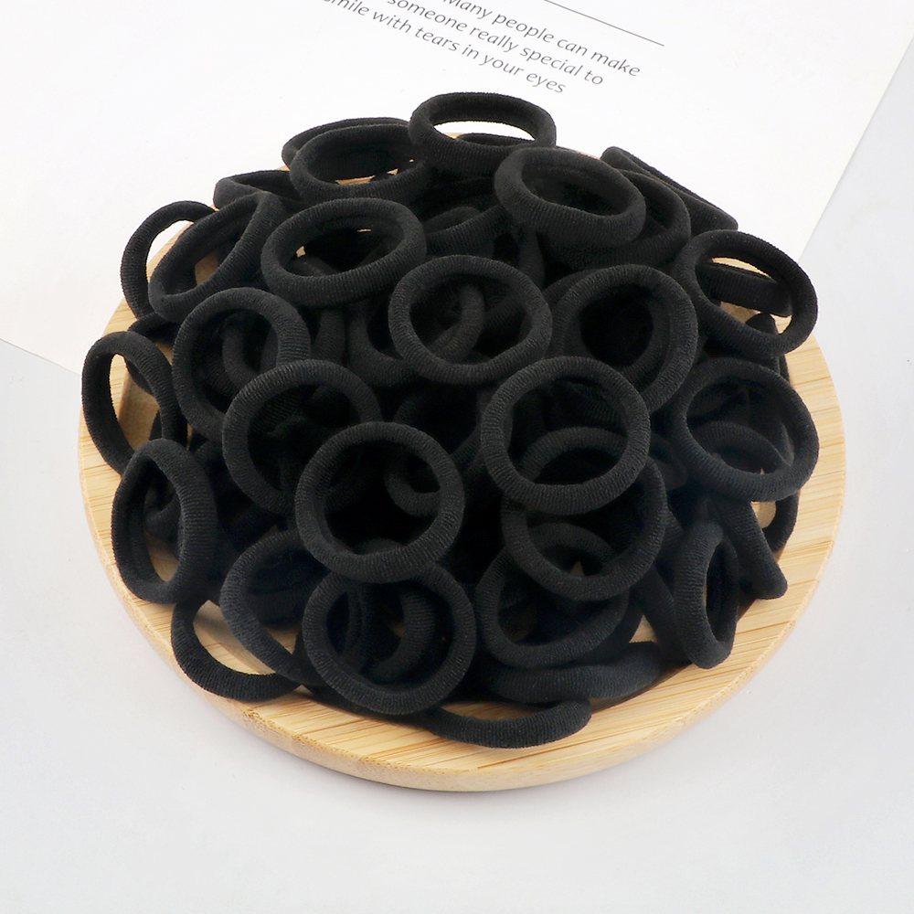 20/30/50/100/200pcs Colorful Hairband Black Grey Rubber Band Nylon Hair Elastic Ponytail Hairstyle Scrunchies Hair Accessories